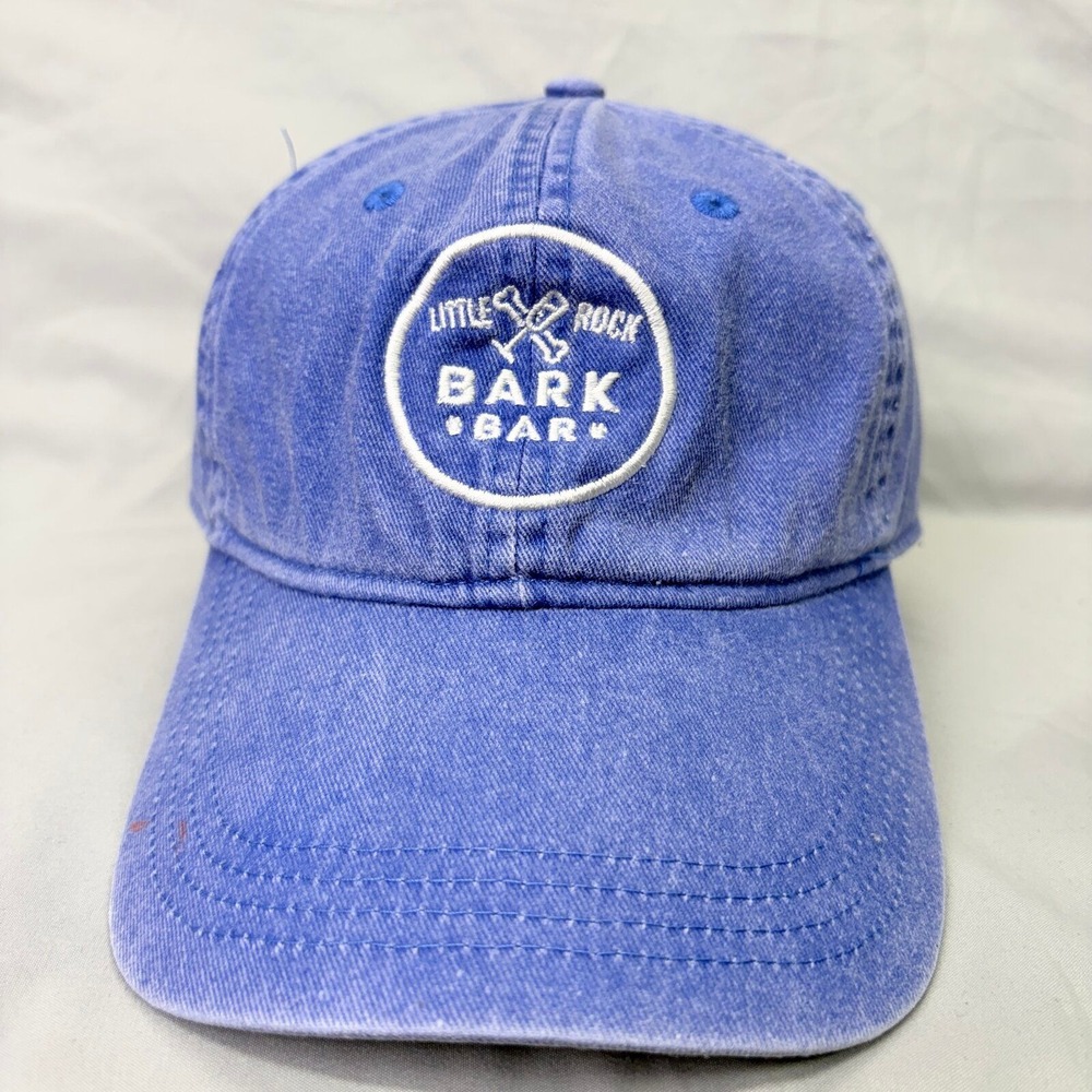 Authentic Pigment Bark Bar Hat Unisex OS Blue Washed Cotton Strapback Cap